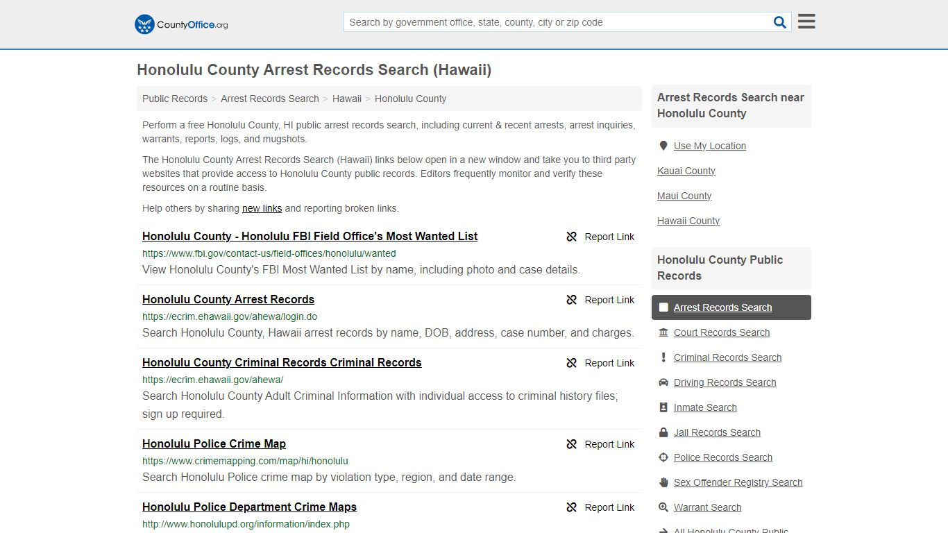 Arrest Records Search - Honolulu County, HI (Arrests & Mugshots)